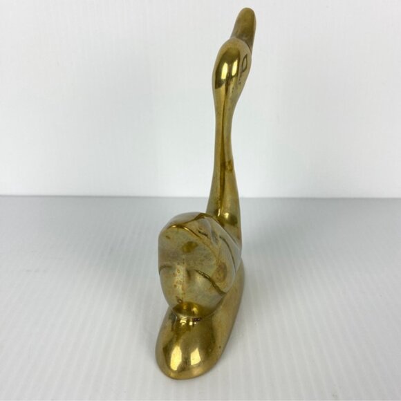 Brass Duck Ornament 3.5 X 5.5 inches Paperweight Decor - Picture 3 of 8